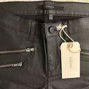 Harper NWT  (Francesca’s) Coated Black Skinny Jeans, zip pockets, ankle zip 10/30 Photo 7