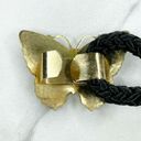 Twisted Gold Tone Black  Rope Butterfly Buckle Belt Size Small S Photo 5