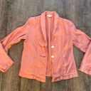 J.Jill  Blazer Women Size Extra Small Pink Button Linen Rayon Blend Workwear Photo 0