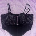 Tic Toc leather Black Corset Top Photo 1