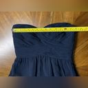 Ralph Lauren Evening Strapless Dress Navy Blue Size 4P Flowy Formal Photo 5