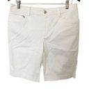 Ralph Lauren Lauren  White Cotton Bermuda Shorts Sz 10 (small flaw) Photo 0