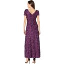 Alex Evenings  Embellished Lace A-Line Gown, Purple Eggplant Size 14 New w/Tag Photo 3