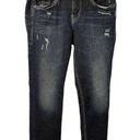 Silver Jeans Silver Suki Capri Jeans Cropped Stretch Dark Distressed Denim Womens Size 28W Photo 0