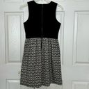 Madewell  Afternoon Dress Diamond Jacquard Tribal Black White Sleeveless Sz Small Photo 9