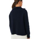 st. john's bay NWT St. John’s Bay American Navy Zip Up Pullover Cable Knit Sweater Photo 1