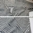 Kirra   Boutique Striped Blouse, cross front with snap closure Black White Medium Photo 6