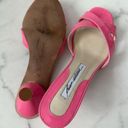 Brian Atwood  Pink Patent Leather Sandals Kitten Heels Size 36.5/6.5 Photo 2