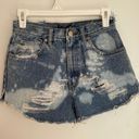 Forever 21 High Waisted Distressed Denim Shorts Photo 0