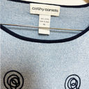 Cathy Daniels  Womens Swirl Sweater Shirt Blue Embroidered XL Photo 2