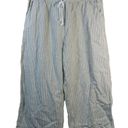 Beach Lunch Lounge Raffia Lightweight Cotton Linen Margot Cropped Pants Size L Photo 0