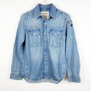 Zadig & Voltaire NWT  This Denim Patch Button Down Top S Blue Photo 1