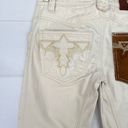 Antik Denim  Women's Cream Low Rise Bootcut Jeans Size 25 Western Button Fly Photo 9