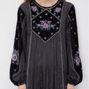 ZARA  EMBROIDERED MIDI Dress w/ Round Neck & Long Sleeves w/ Elastic Cuffs NEW Photo 10