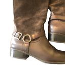 Ralph Lauren  McLeod Brown Leather Suede Riding Boot With Bridle Size 8.5B Photo 1