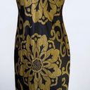 Natori Private Luxuries Black Gold Floral Medallion Sleeveless Nightgown Photo 1