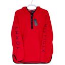 Tommy Hilfiger New  Fluffy Hooded Sherpa Fleece 1/4 Zip Jacket Pullover XL Red Photo 1