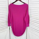 EXPRESS  Drop Shoulder Circle Hem Oversized Tunic Sweater Pink Small Photo 8