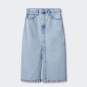 Mango NWT  Denim Midi Skirt With Split Photo 2