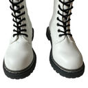 Wild Pair  Boots Ryleep White Black Combat Lace Up Tall Boot Women's Size 5M Photo 6