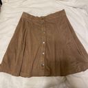 Full Tilt Button Up Suede Skirt Photo 0