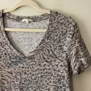 Z Supply  Cozy V-Neck Tee T- Shirt Short Sleeve Size XS Animal Print Photo 1