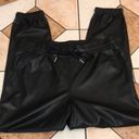 n:philanthropy  ladies Black Scarlett Faux Leather Joggers Sz Large Photo 2