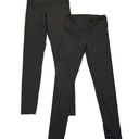 Felina  Black 2 Pairs Wide Waistband Sueded Leggings Size Small Photo 0