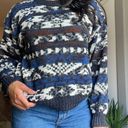 Vintage Grandpa Sweater Blue Size M Photo 1