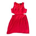 NBD  x Naven the twins womens large red mini dress cutout lace lattice sexy party Photo 3