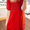 Isabel Maternity  Smocked Red Dress size Medium Photo 0