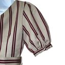 L'Academie   The Chloe Blouse Ivory Derby Stripe Belted NWT Size XS Photo 4