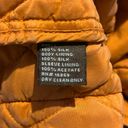 J. McLaughlin  Burnt Orange Quilted 100% Silk Snap Up Size Small Jacket. Photo 5