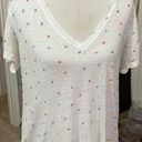 Rails  V-neck White t-shirt, with red and blue stars. Size M. Photo 0