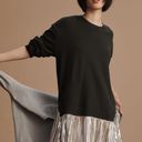 Pilcro  • Metallic Twofer Tunic Blouse Black Silver Photo 2