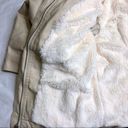 Dress Barn Fur Lined Tan Leather Jacket Photo 5