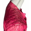 Miss Sixty Womens  M60 Hot Pink Faux Leather Distressed Motorcycle Jacket Size M Photo 4