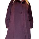 Max Mara  burgundy virgin wool longline peacoat coat size 10 Photo 2