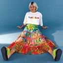 Farm Rio EUC  Ombré Forest Midi Skirt Size Medium Retails $225 Photo 1