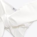 ZARA top crop bow tie blouse Photo 5