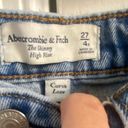 Abercrombie & Fitch  curve love distressed skinny high rise jeans. Sz 27 Photo 4