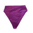 Beach Riot NEW  Highway High Waisted Bikini Bottoms Glowing Purple Size Small Photo 3