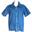 Denim & Co . Vintage Floral Print Jean Jacket Photo 0