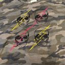 Blue Buttercup Lightning Skull Camo Long Sleeve Shirt Photo 2