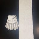 The North Face  White Fleece Denali Gloves & Scarf Set Photo 0