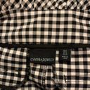 Cynthia Rowley Black White Checkered Gingham Paper Bag A Line Skirt Photo 3