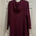 Cyrus Women’s  side slit hooded sweatshirt maroon pullover hoodie size 2X Photo 1