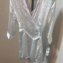 Linea Donatella  satin white soft pink trim “Mrs.” Bridal Nighty/robe set Large Photo 13