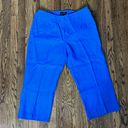 Talbots Vintage  Blue Linen Capri Pants Women’s 14 Photo 0