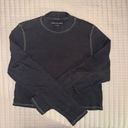 American Eagle Black Mock-Neck Long Sleeve Shirt Photo 0